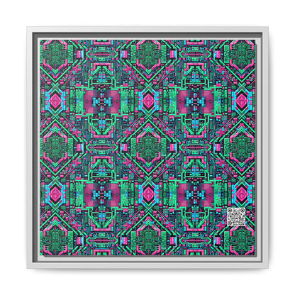 Digital Glitch Vibes Tech-Inspired Streetwear Matte Canvas, Framed (multi-Color) - 8404 Design-71 B