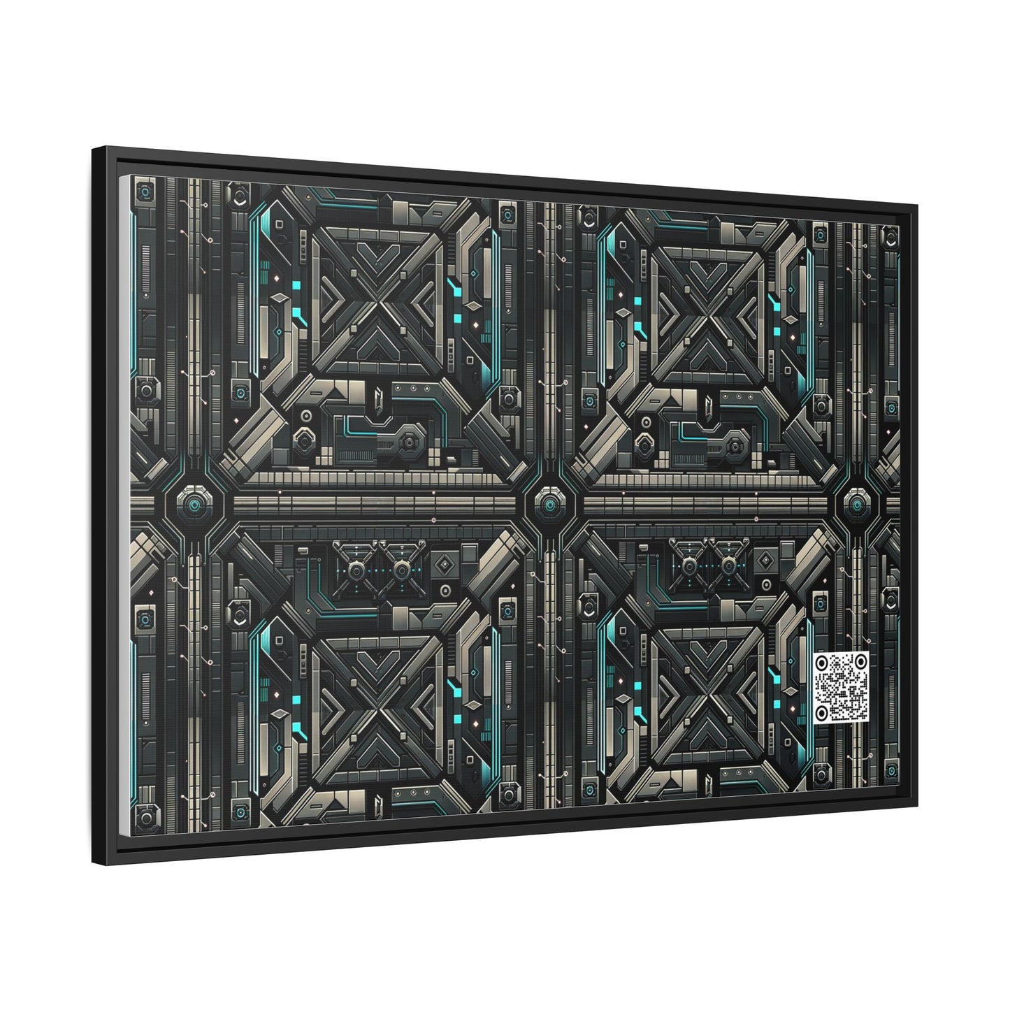 Tech Noir Futuristic Tech Aesthetic with a Dark Twist Matte Canvas, Framed (multi-color) - 8404 Design-59 A