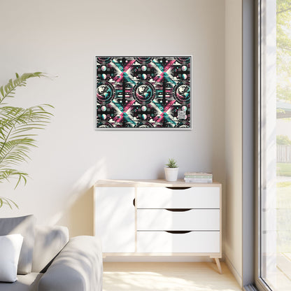 Digital Artistry Digital-native Streetwear Matte Canvas, Framed (multi-color) - 8404 Design-62 A