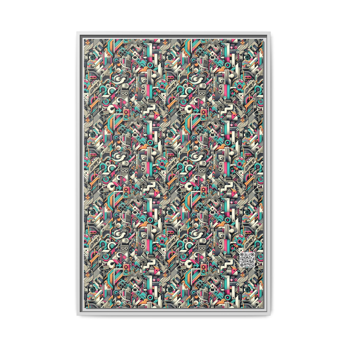 Digital Street Art Urban Street Style Matte Canvas, Framed (multi-color) - 8404 Design-74 A