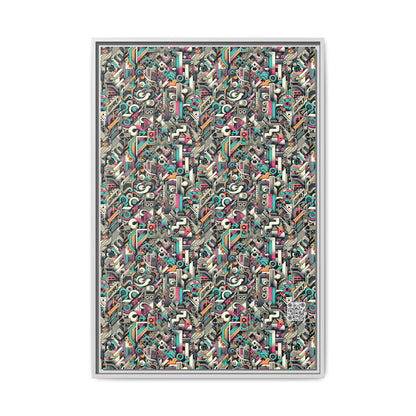 Digital Street Art Urban Street Style Matte Canvas, Framed (multi-color) - 8404 Design-74 A
