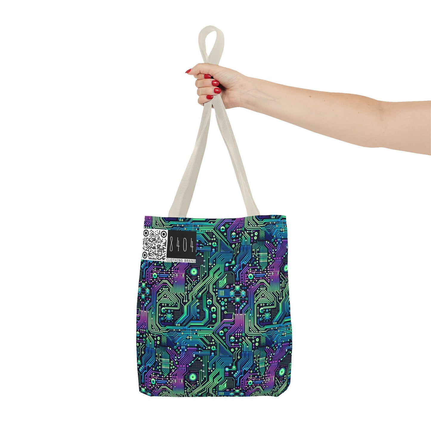 Tech-Infused Neon Tech-Forward Streetwear Tote Bag - 8404 Design-66