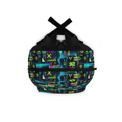Digital Dystopia Tech Noir Backpack - 8404 Design-55