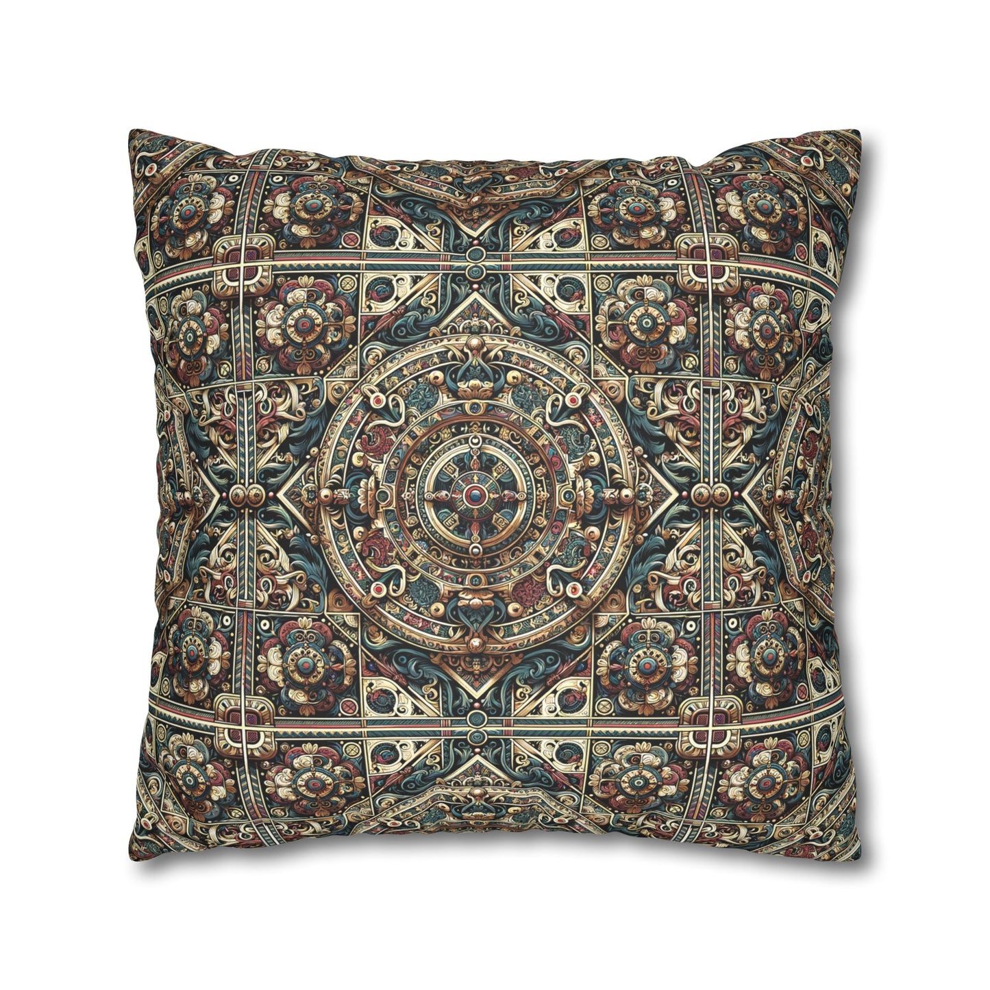 Urban Renaissance Historical Fusion With Street Edge Faux Suede Square Pillowcase - 8404 Design-57