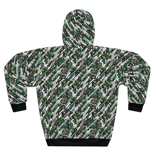 Tech Camo Fusion Tech-Forward Streetwear With a Futuristic Edge Pullover Hoodie - 8404 Design-63