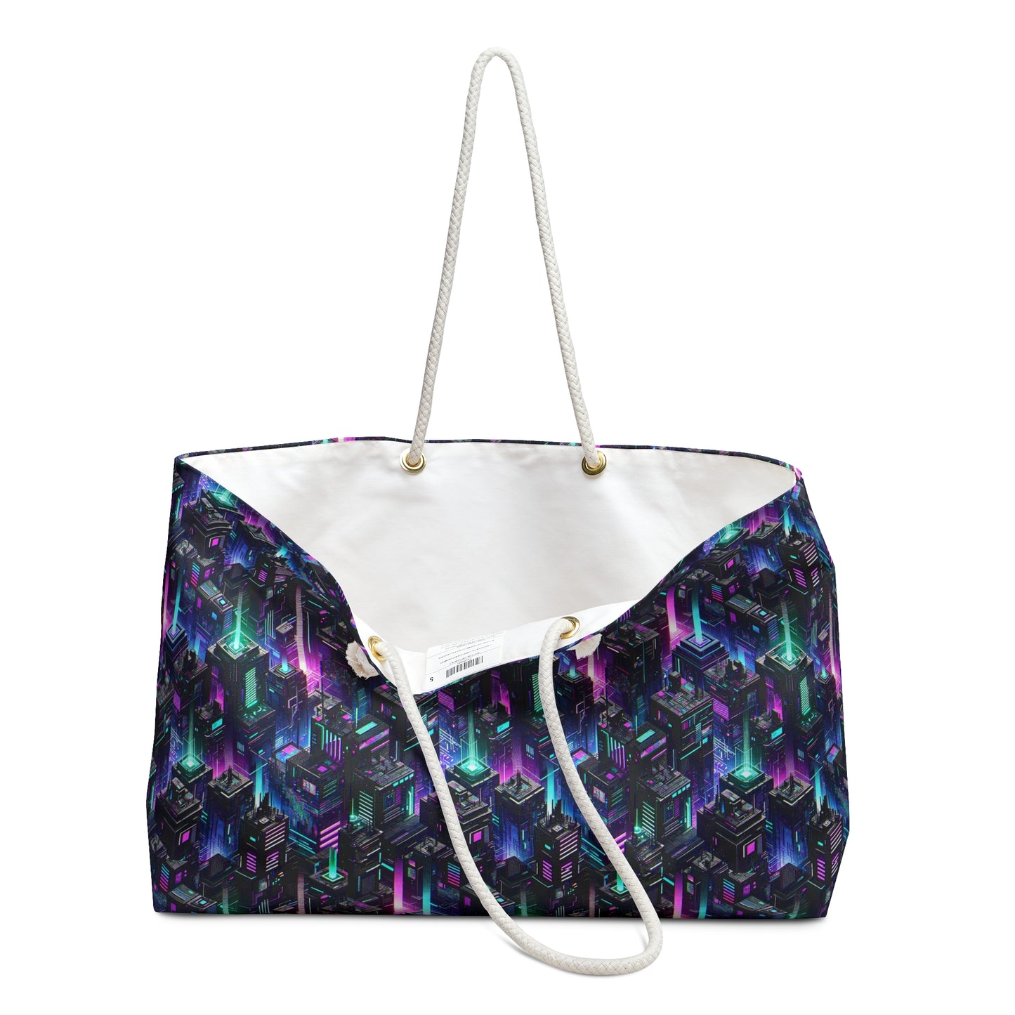 Tech Noir Graphics Futuristic Tech Aesthetics Weekender Bag - 8404 Design-55
