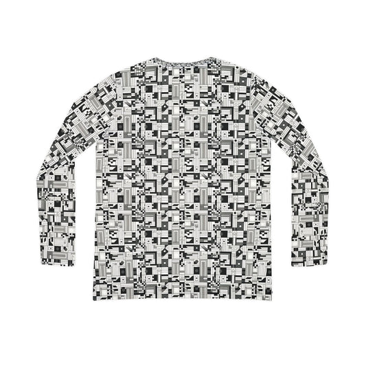Digital Minimalism Minimalist Tech Women's Long Sleeve V-Neck Shirt - 8404 Design-43
