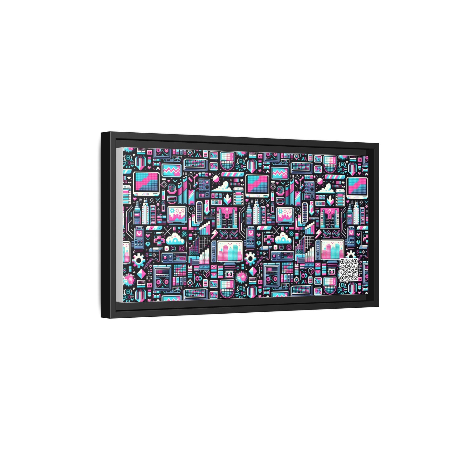 Digital Rebellion Youthful Streetwear with a Rebellious Digital Twist Matte Canvas, Framed (multi-color) - 8404 Design-71 B