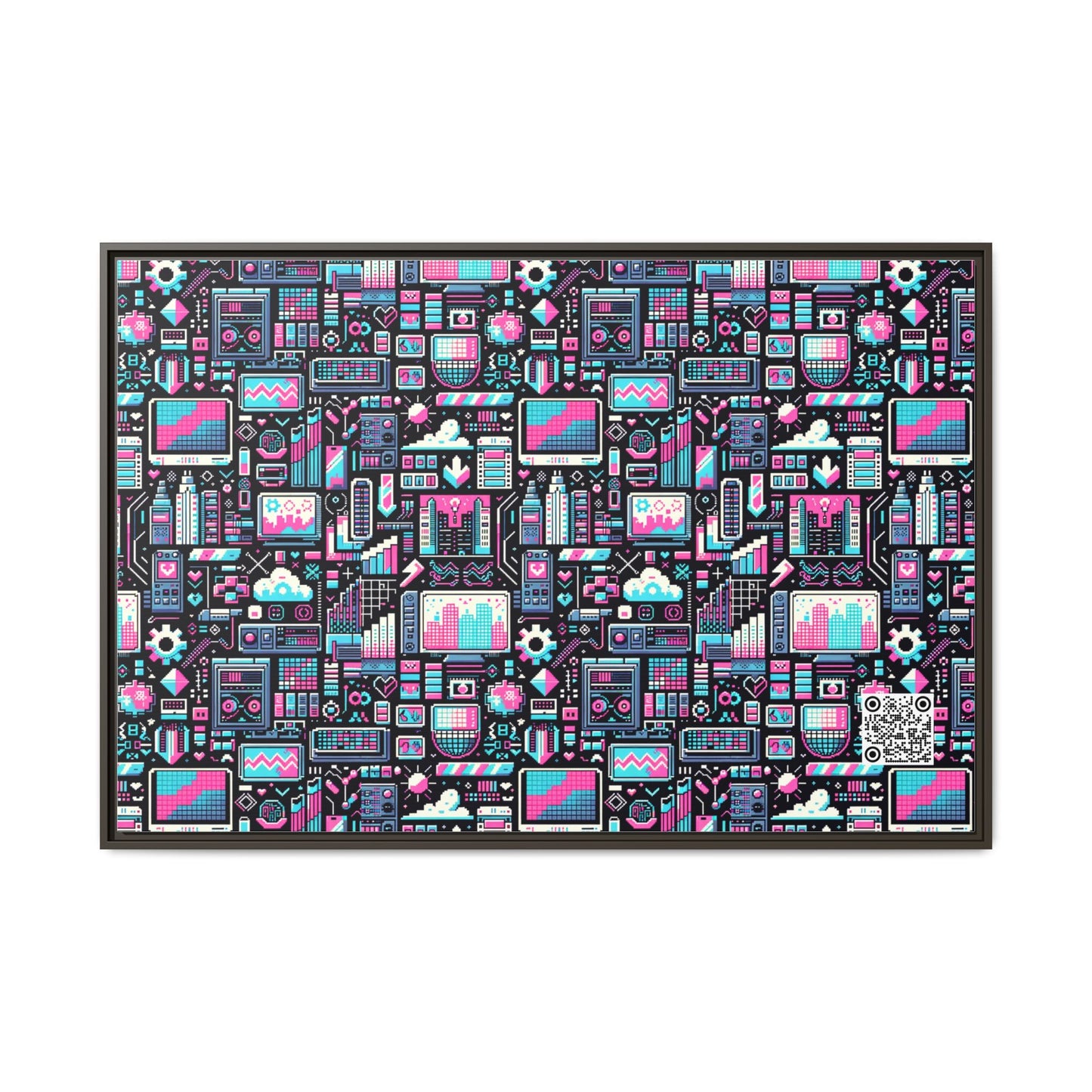 Digital Rebellion Youthful Streetwear with a Rebellious Digital Twist Matte Canvas, Framed (multi-color) - 8404 Design-71 A