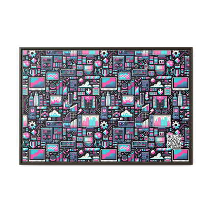 Digital Rebellion Youthful Streetwear with a Rebellious Digital Twist Matte Canvas, Framed (multi-color) - 8404 Design-71 A