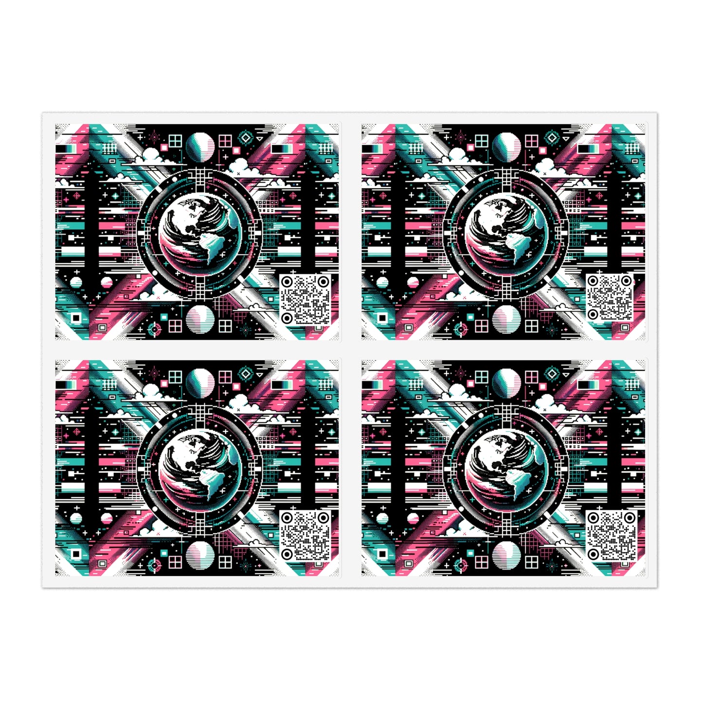 Digital Artistry Digital-native Streetwear Sticker Sheet - 8404 Design-62