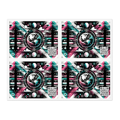 Digital Artistry Digital-native Streetwear Sticker Sheet - 8404 Design-62