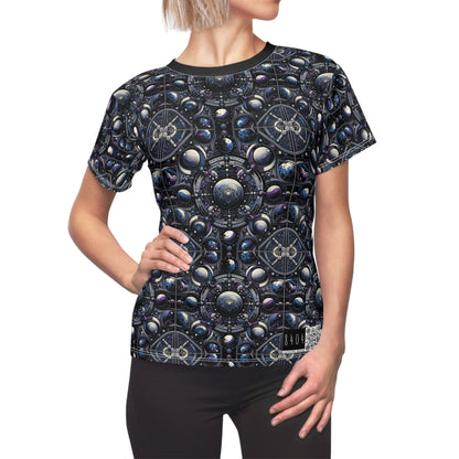Tech Astronaut Tech-Forward Streetwear Meets Space Exploration Women's Cut & Sew Tee - 8404 Design-46