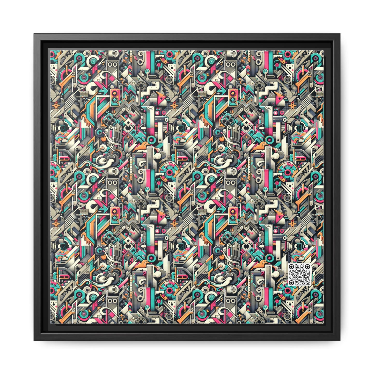 Digital Street Art Urban Street Style Matte Canvas, Framed (multi-color) - 8404 Design-74 B