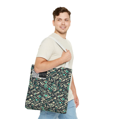 Tech Utility Fusion Modern Tech Streetwear Tote Bag - 8404 Design-49