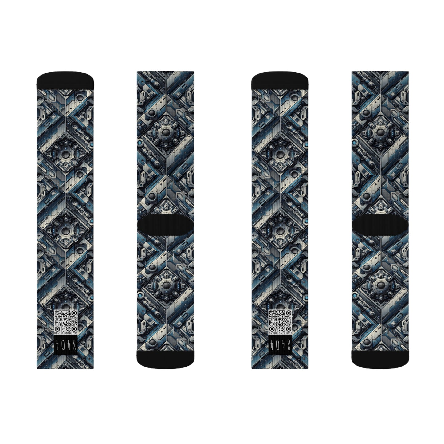 Tech Utility Fusion Tech-Forward Utility With a Futuristic Edge Sublimation Socks - 8404 Design-43