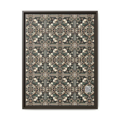 Cyber Garden Party Tech Garden Extravaganza Matte Canvas, Framed (multi-Color) - 8404 Design-66 A