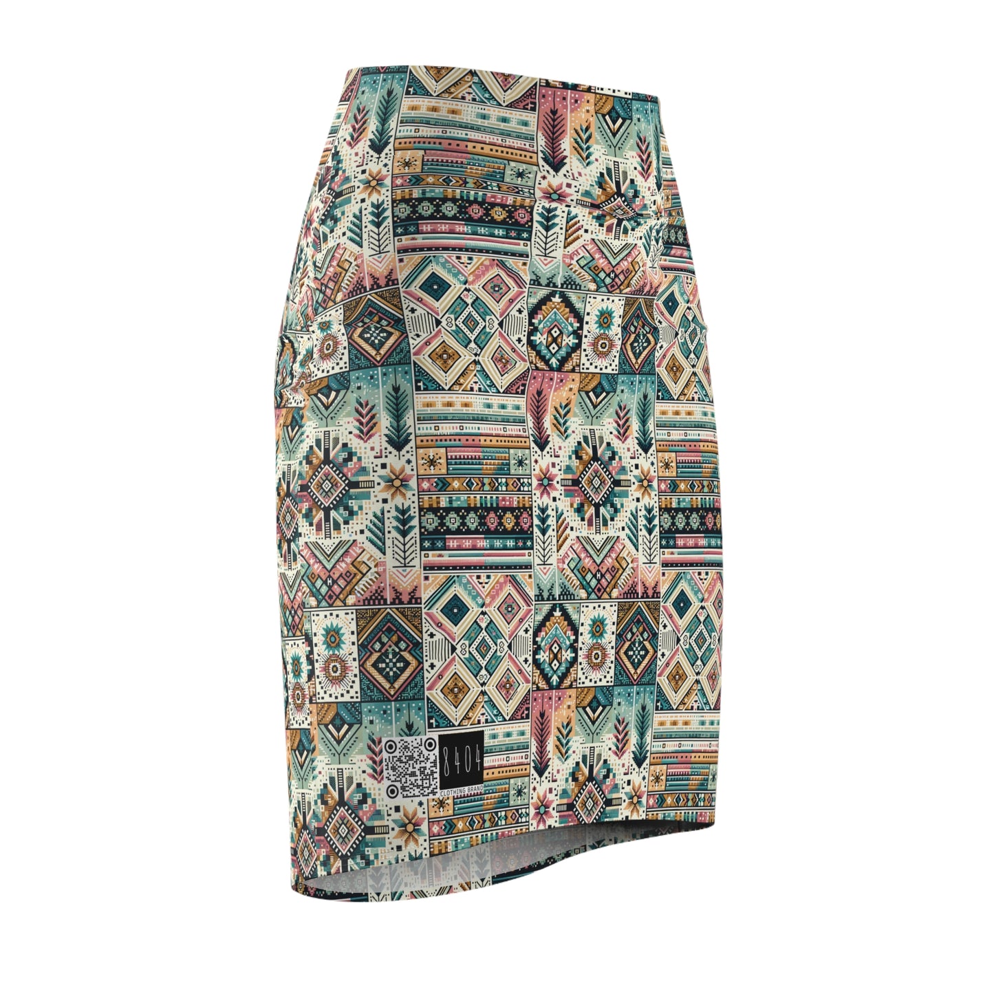Digital Artisanal Fusion Digital Artisanal Women's Pencil Skirt - 8404 Design-49