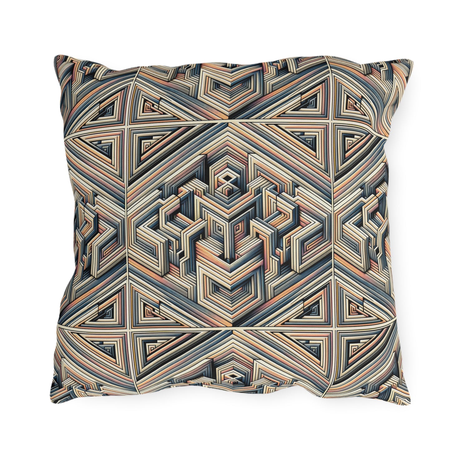 Tech Illusion Graphics Futuristic Artistry Outdoor Pillow - 8404 Design-52