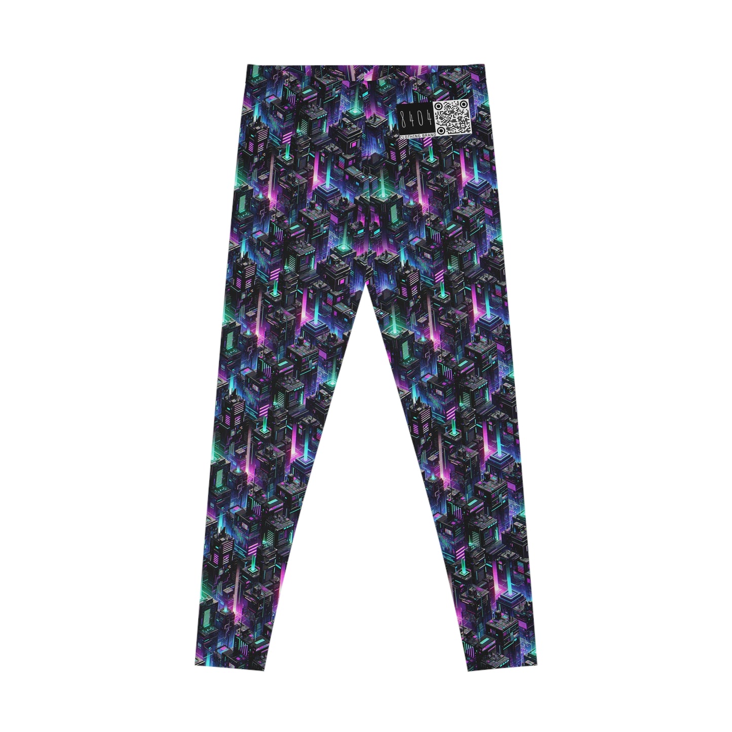 Tech Noir Graphics Futuristic Tech Aesthetics Stretch Leggings - 8404 Design-55