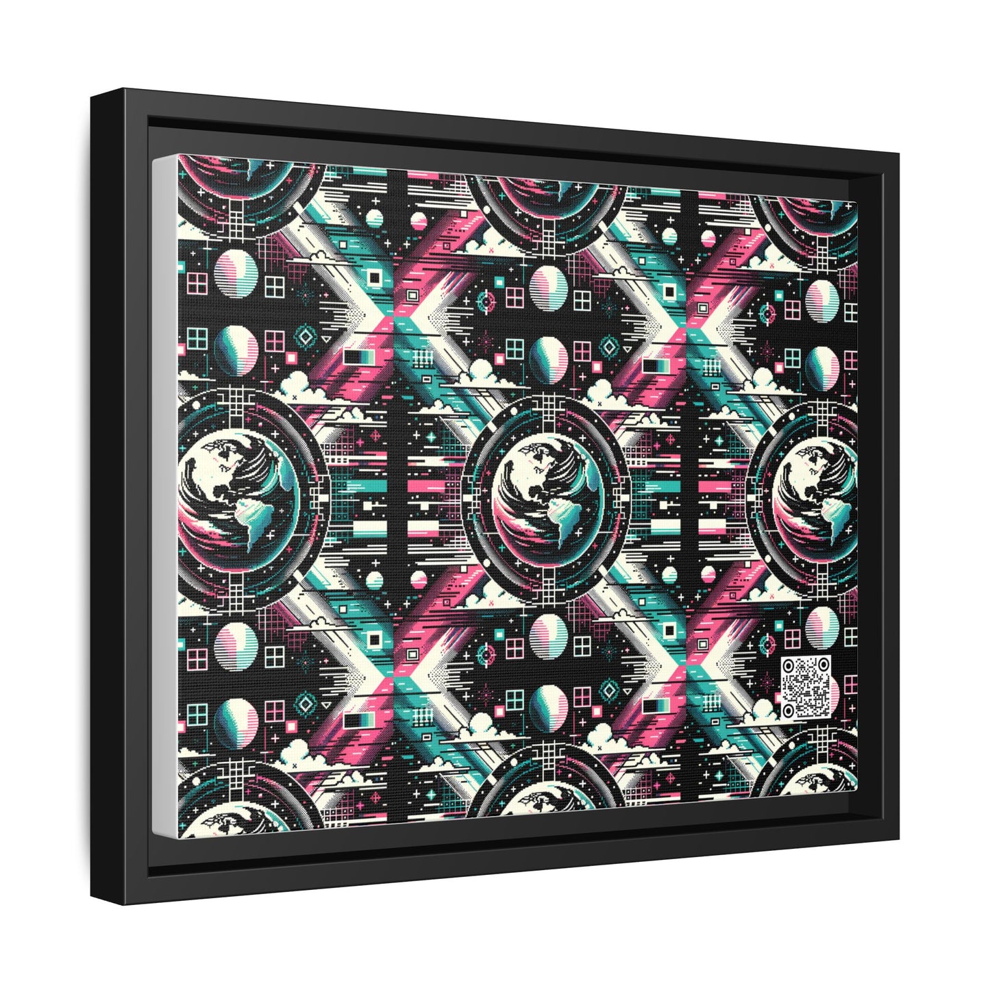 Digital Artistry Digital-native Streetwear Matte Canvas, Framed (multi-color) - 8404 Design-62 A