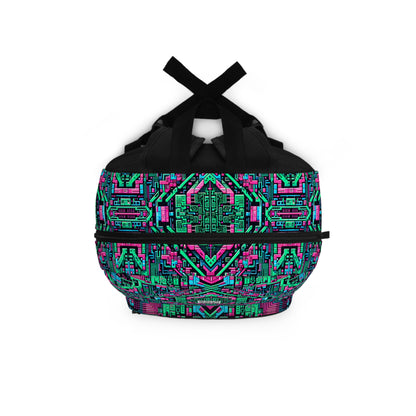 Digital Glitch Vibes Tech-Inspired Streetwear Backpack - 8404 Design-71
