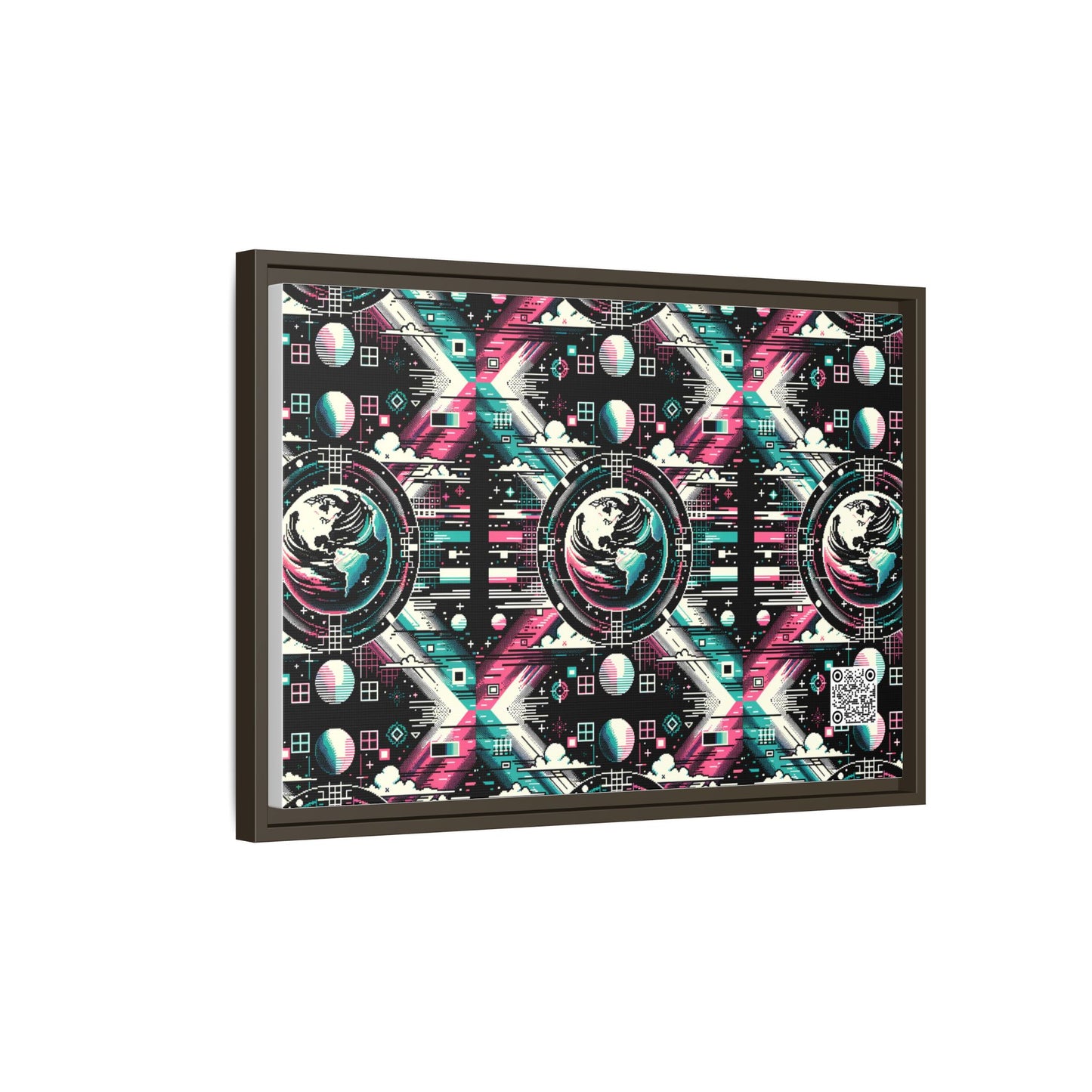 Digital Artistry Digital-native Streetwear Matte Canvas, Framed (multi-color) - 8404 Design-62 B