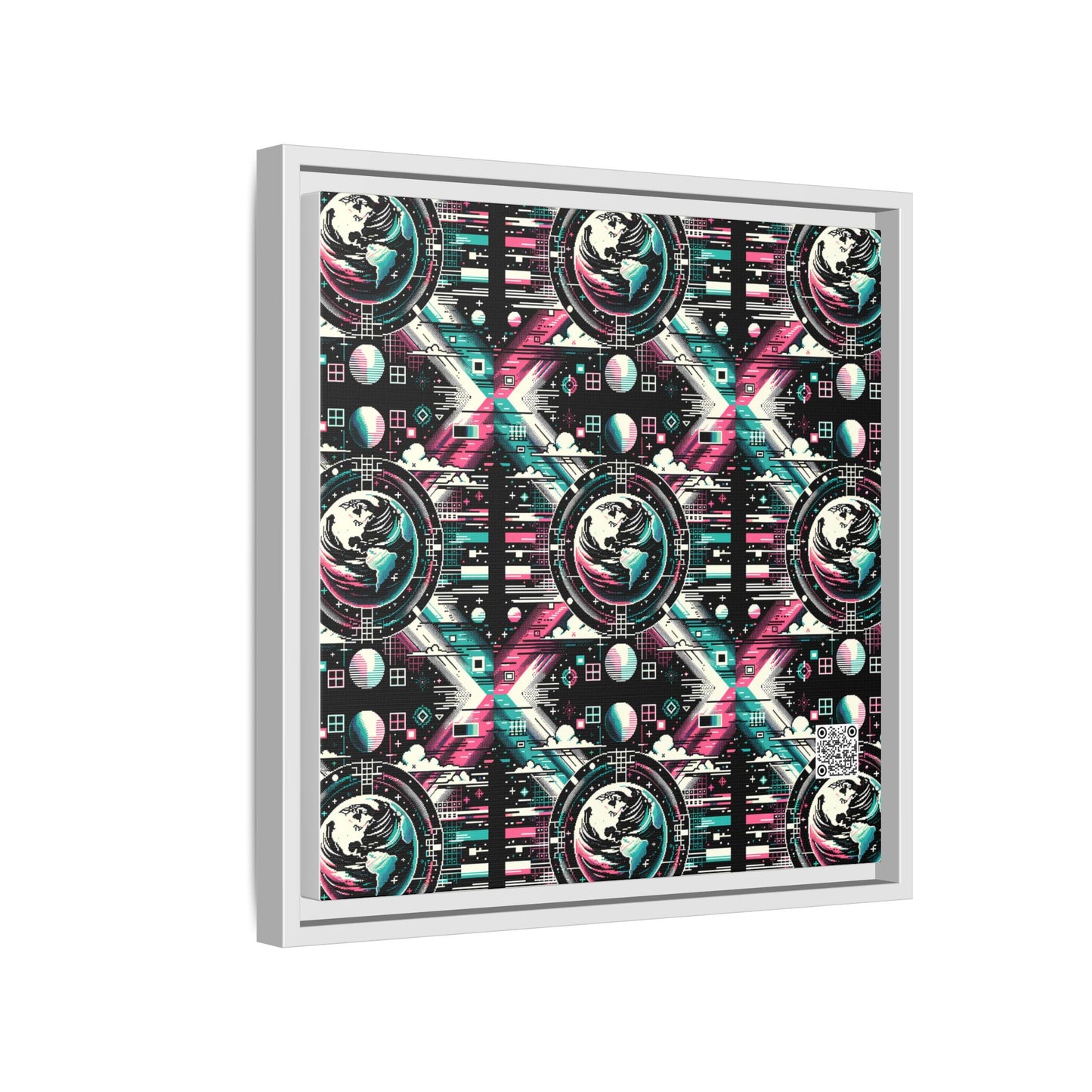 Digital Artistry Digital-native Streetwear Matte Canvas, Framed (multi-color) - 8404 Design-62 B