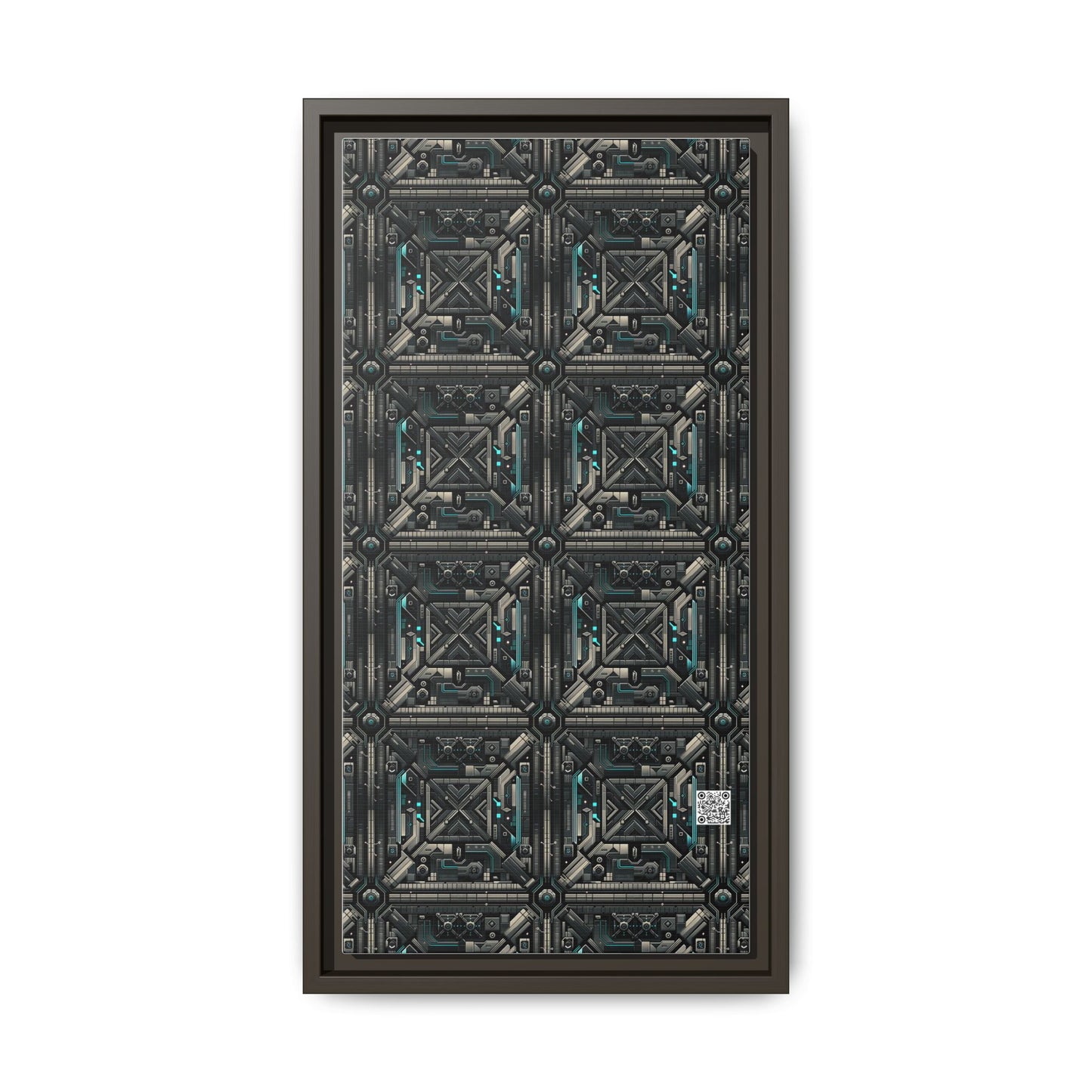 Tech Noir Futuristic Tech Aesthetic with a Dark Twist Matte Canvas, Framed (multi-color) - 8404 Design-59 B