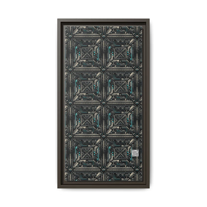 Tech Noir Futuristic Tech Aesthetic with a Dark Twist Matte Canvas, Framed (multi-color) - 8404 Design-59 B