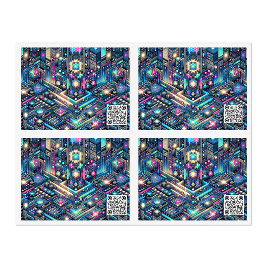 Digital Renaissance Tech-Forward Maximalism Sticker Sheets - 8404 Design-50