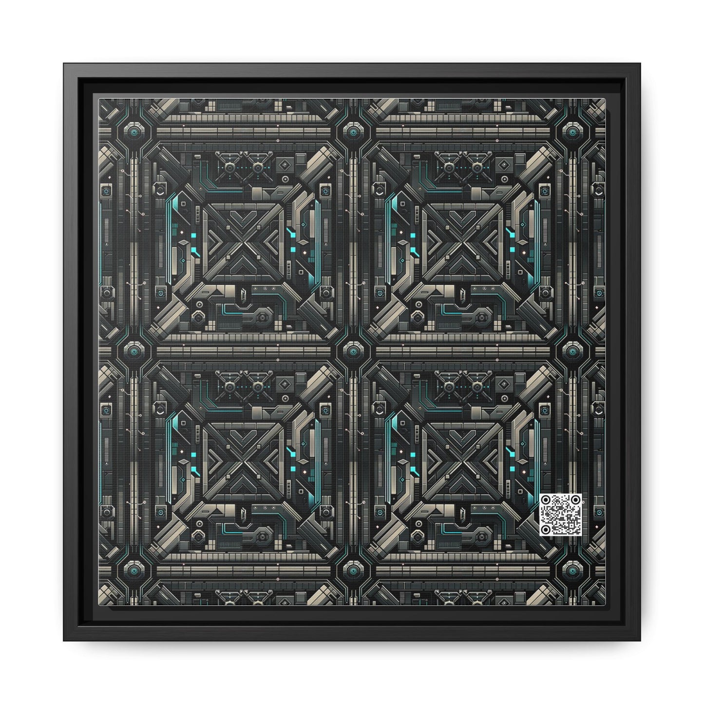 Tech Noir Futuristic Tech Aesthetic with a Dark Twist Matte Canvas, Framed (multi-color) - 8404 Design-59 A