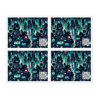 Tech Noir Graphics Futuristic Cyberpunk Sticker Sheets - 8404 Design-52