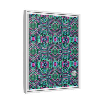 Digital Glitch Vibes Tech-Inspired Streetwear Matte Canvas, Framed (multi-Color) - 8404 Design-71 A