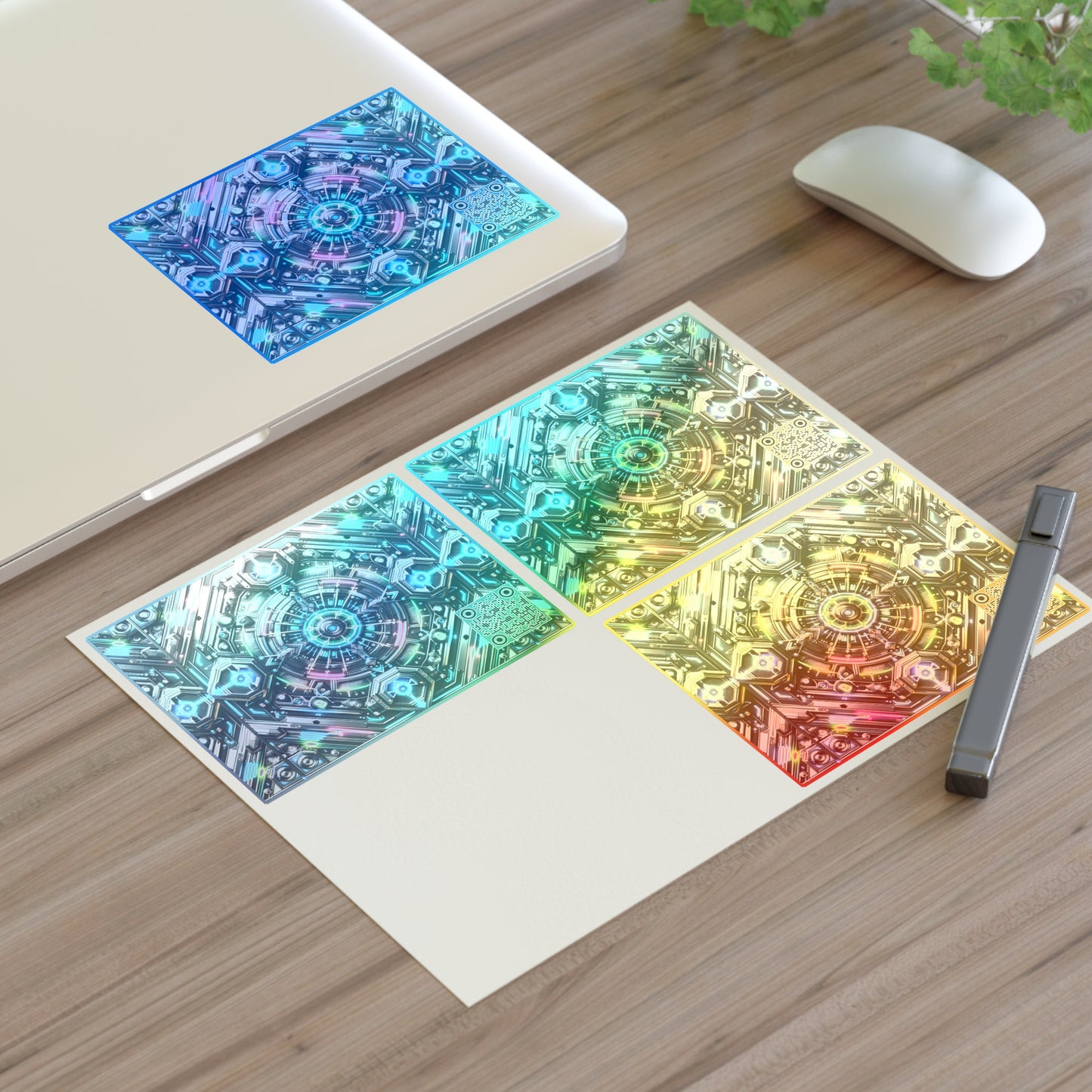 Tech-Infused Futurism Futuristic Tech Sticker Sheets - 8404 Design-53