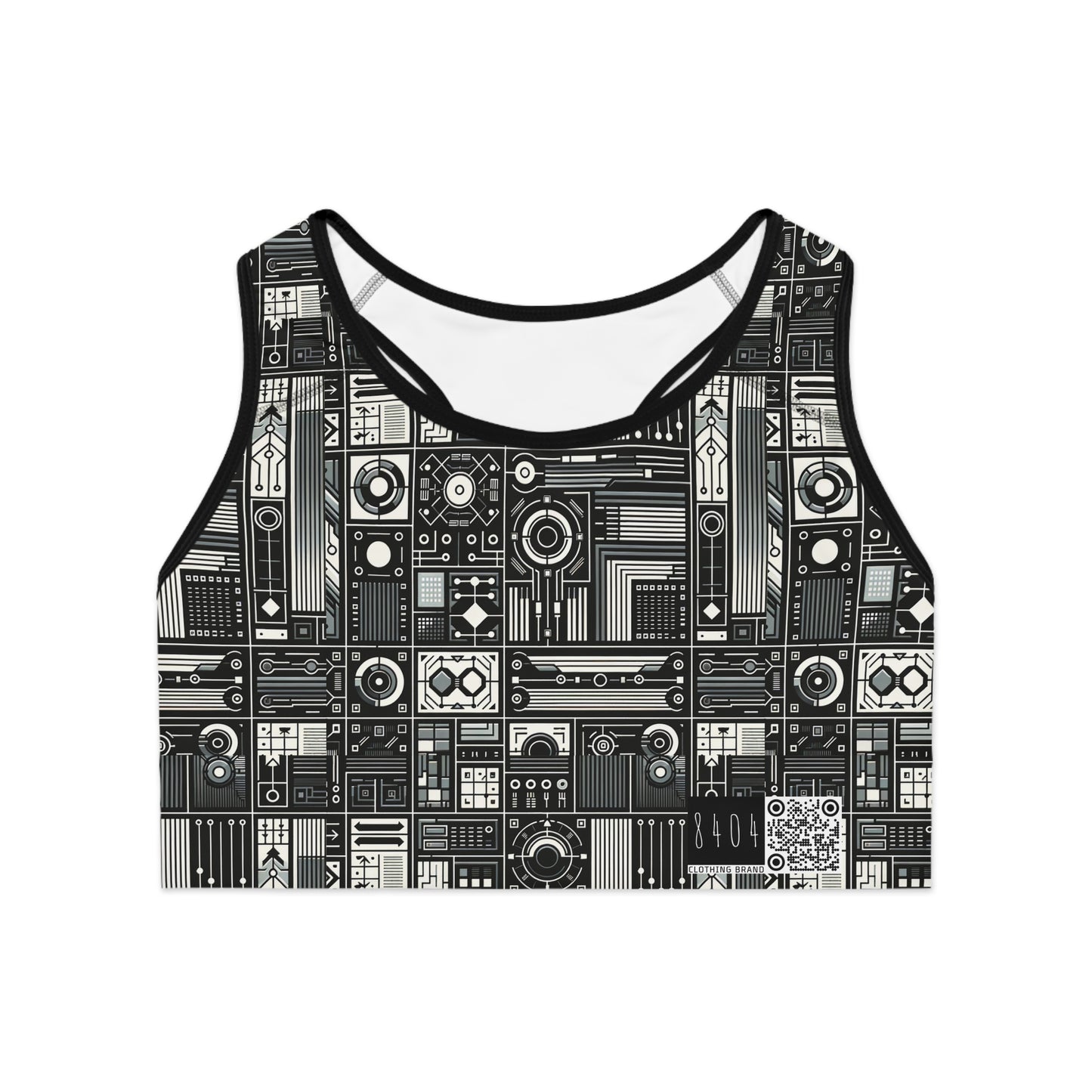 Digital Minimalism Minimalist Tech Sports Bra - 8404 Design-62