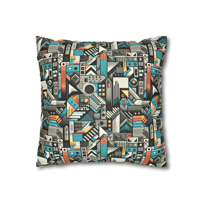 Digital Street Art Urban Street Style Faux Suede Square Pillowcase - 8404 Design-81