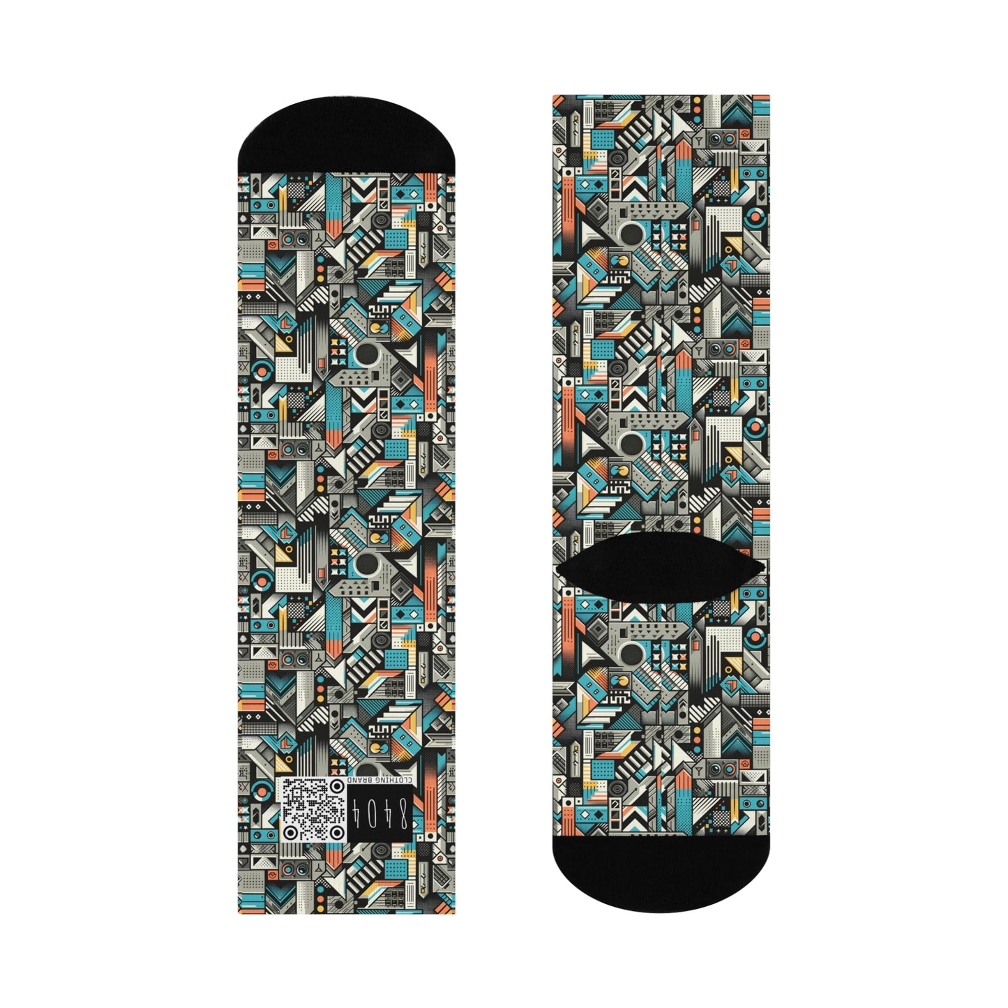 Digital Street Art Urban Street Style Cushioned Crew Socks - 8404 Design-81