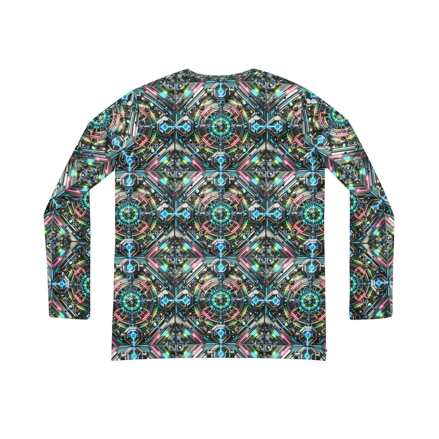 Tech-Infused Futurism Futuristic Tech Women's Long Sleeve V-Neck Shirt - 8404 Design-53