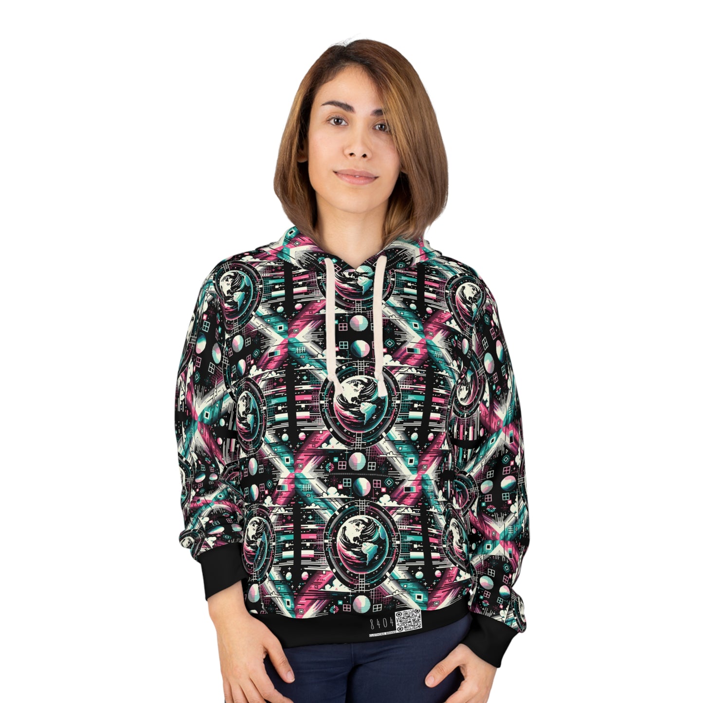 Digital Artistry Digital-native Streetwear Pullover Hoodie - 8404 Design-62