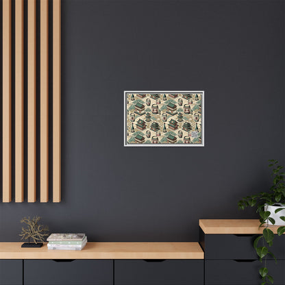 Cultural Artisanal Fusion Contemporary Cultural Elegance Matte Canvas, Framed (multi-Color) - 8404 Design-68 B