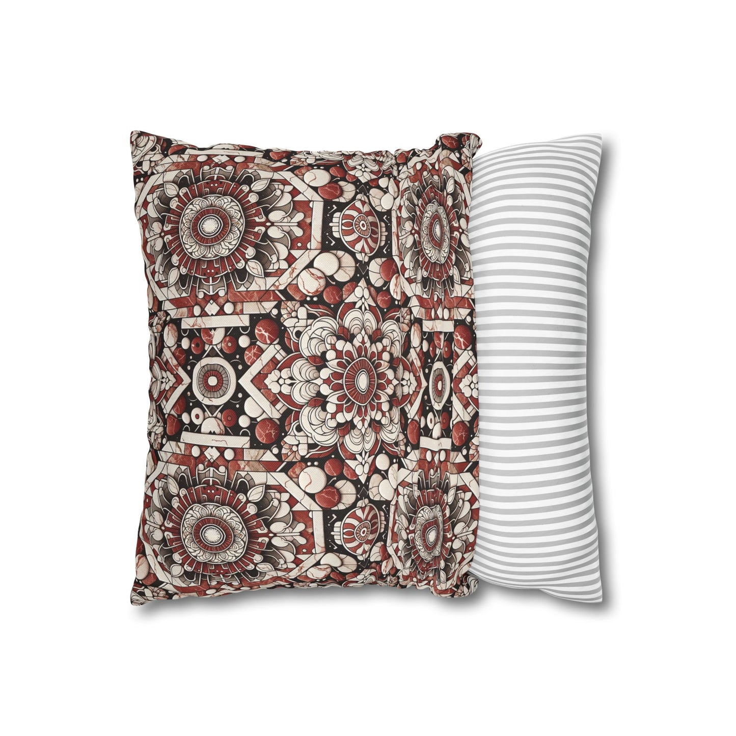 Neo Jomon Sculptural Aesthetics Artisanal Streetwear Spun Polyester Square Pillowcase - 8404 Design-55