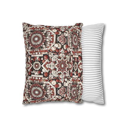 Neo Jomon Sculptural Aesthetics Artisanal Streetwear Spun Polyester Square Pillowcase - 8404 Design-55