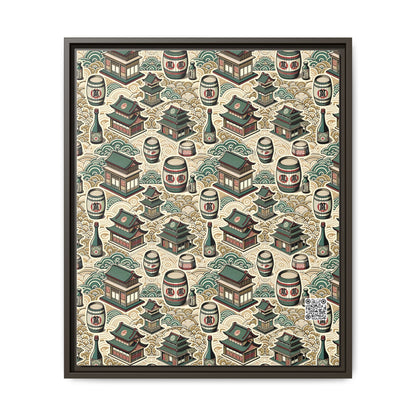 Cultural Artisanal Fusion Contemporary Cultural Elegance Matte Canvas, Framed (multi-Color) - 8404 Design-68 B