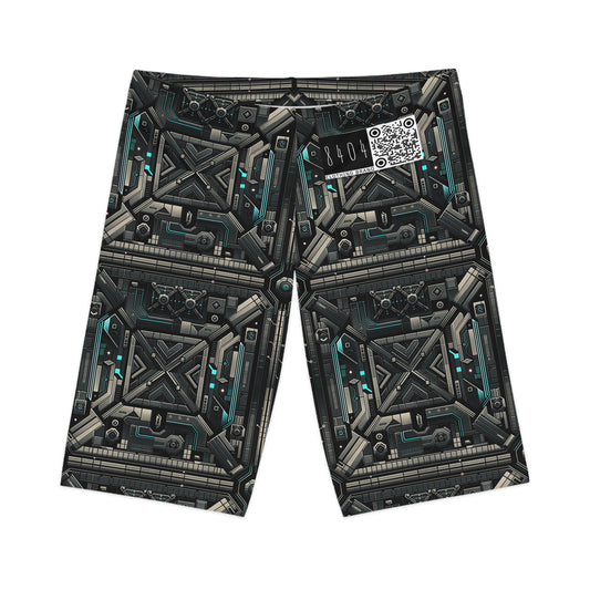 Tech Noir Futuristic Tech Aesthetic with a Dark Twist Women's Bike Shorts - 8404 Design-59