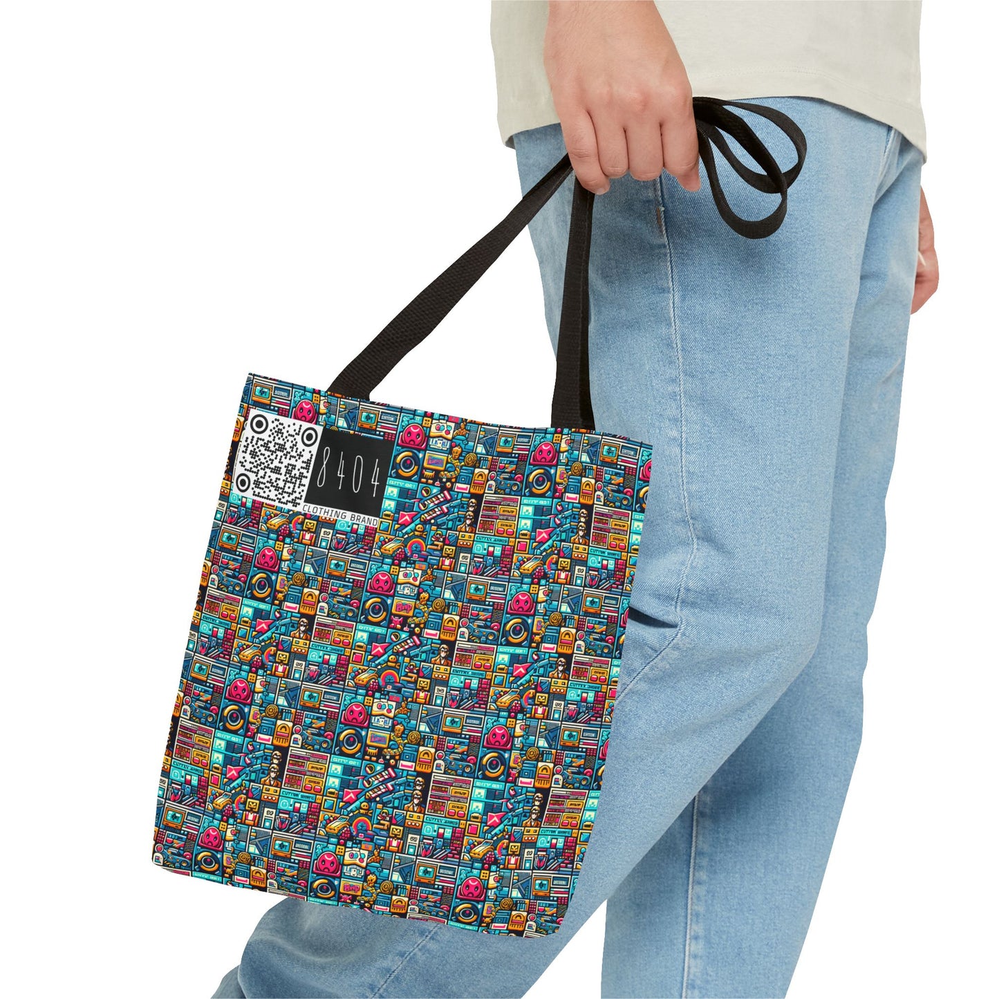 Digital Pop Culture Mashup Maximalist Pop Tote Bag - 8404 Design-47