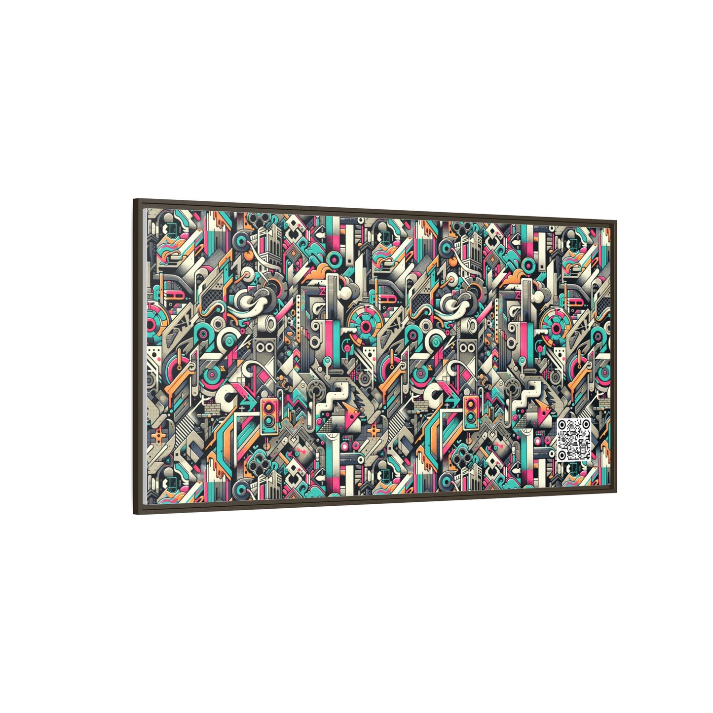 Digital Street Art Urban Street Style Matte Canvas, Framed (multi-color) - 8404 Design-74 B