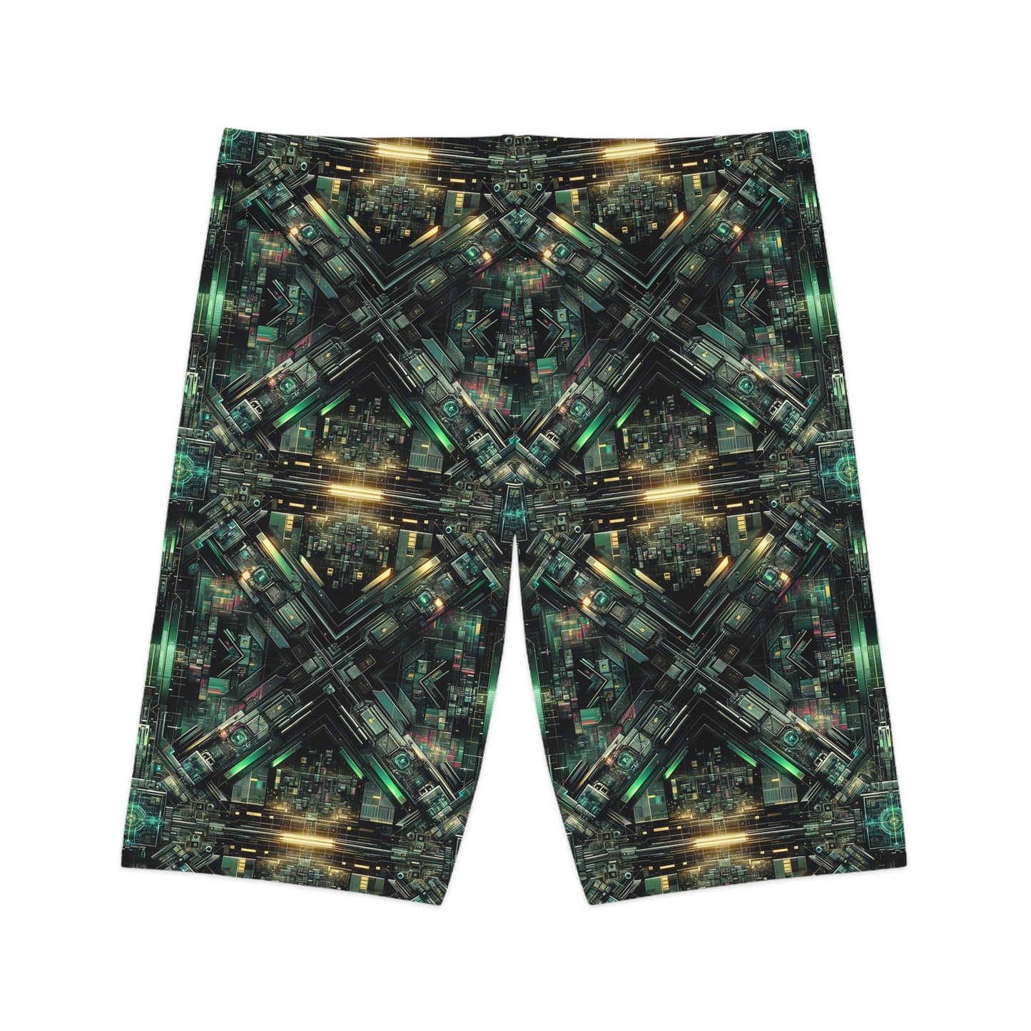 Tech Noir Graphics Tech-Inspired Streetwear Women's Bike Shorts - 8404 Design-56