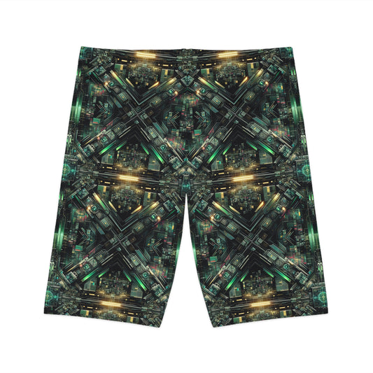 Tech Noir Graphics Tech-Inspired Streetwear Women's Bike Shorts - 8404 Design-56