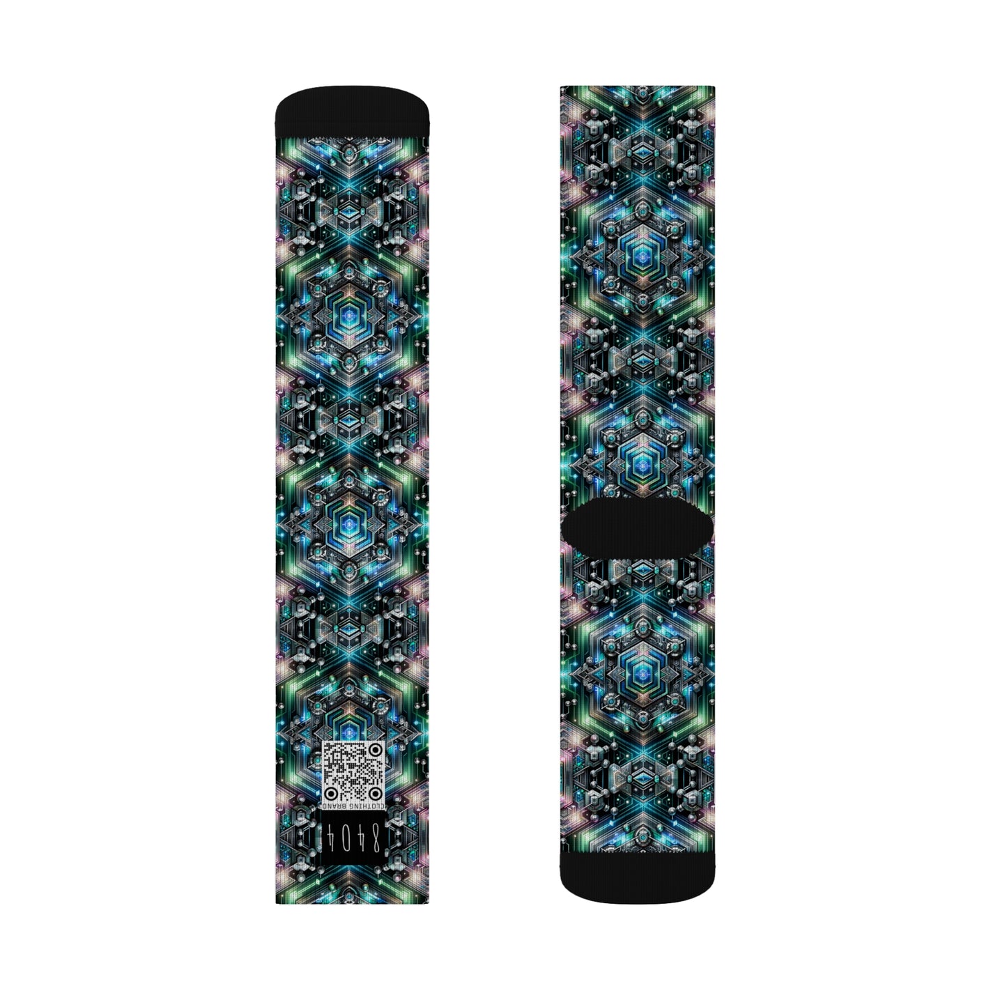 Tech-Infused Futurism Futuristic Tech Sublimation Socks - 8404 Design-63